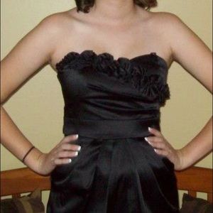 black dress with roses